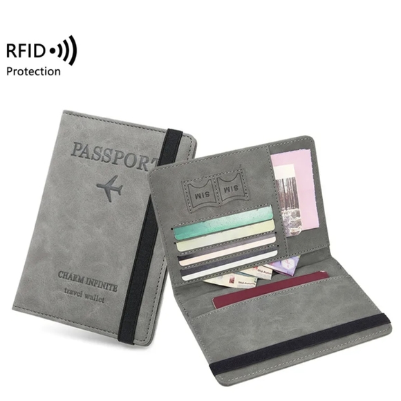 Passport Holder Travel Essentials Passport Wallet RFID Blocking for Men Women US - Picture 2 of 5